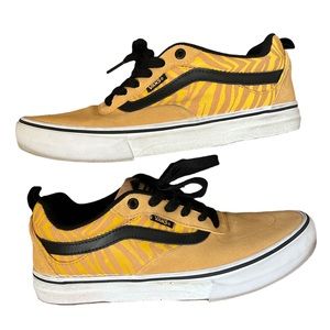 VANS Kyle Walker Pro Mens Yellow Reflective Tiger Skate Shoe Size 8.5